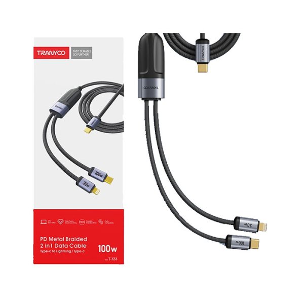 TRANYOO T-XS8 cable de chargeur rapide 3 en 1