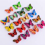 Stickers muraux 3D Papillon avec lumières et clignotants colorés – Décoration pour chambre de fille et maison