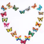 Stickers muraux 3D Papillon avec lumières et clignotants colorés – Décoration pour chambre de fille et maison