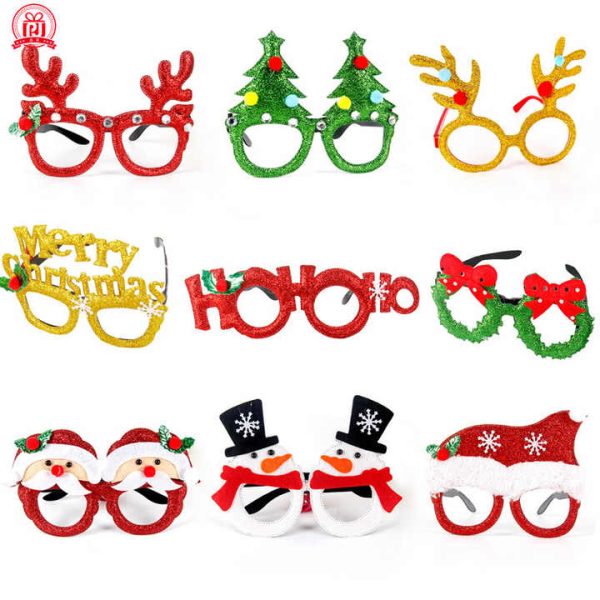 Lunettes de Noël créatives pour adultes et enfants, lunettes de fête de Noël, lunettes Père Noël, accessoires de Noël, cadeaux de Noël, fournitures de fête pour les vacances