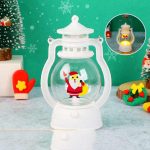 Lampe LED de Noël à bougie électronique, lampe à huile portable mini cheval pour décoration de sapin de Noël, accessoires festifs de Noël