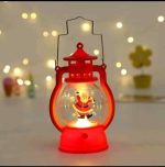 Lampe LED de Noël à bougie électronique, lampe à huile portable mini cheval pour décoration de sapin de Noël, accessoires festifs de Noël