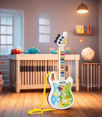 Guitare pour enfants avec piano et tambour, jouet musical multifonctionnel, cadeau éducatif précoce pour enfants d'âge préscolaire