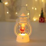 Lampe LED de Noël à bougie électronique, lampe à huile portable mini cheval pour décoration de sapin de Noël, accessoires festifs de Noël