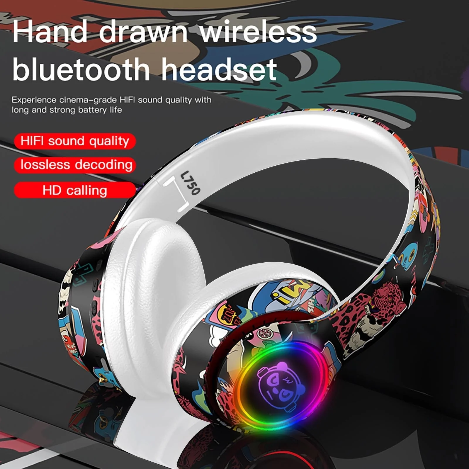 🎧 Casque Bluetooth Stéréo Sans Fil – Polyvalent - Graffiti Artisanal P35 - Édition Limitée | Gaming, Sport, Travail & Voyage 3 - CHAPCHAP Africa - CHAPCHAP Africa