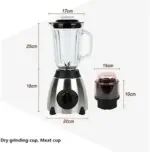 Blender 2 en 1 à Bocal en Verre - 850W | Mixeur 2-en-1 850W – 1,5L | Smoothie Maker & Presse-agrumes | Sans BPA – Image 9