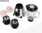Blender 2 en 1 à Bocal en Verre - 850W | Mixeur 2-en-1 850W – 1,5L | Smoothie Maker & Presse-agrumes | Sans BPA – Image 8