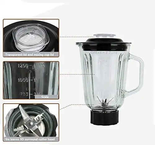 Blender 2 en 1 à Bocal en Verre - 850W | Mixeur 2-en-1 850W – 1,5L | Smoothie Maker & Presse-agrumes | Sans BPA 5 - CHAPCHAP Africa - CHAPCHAP Africa