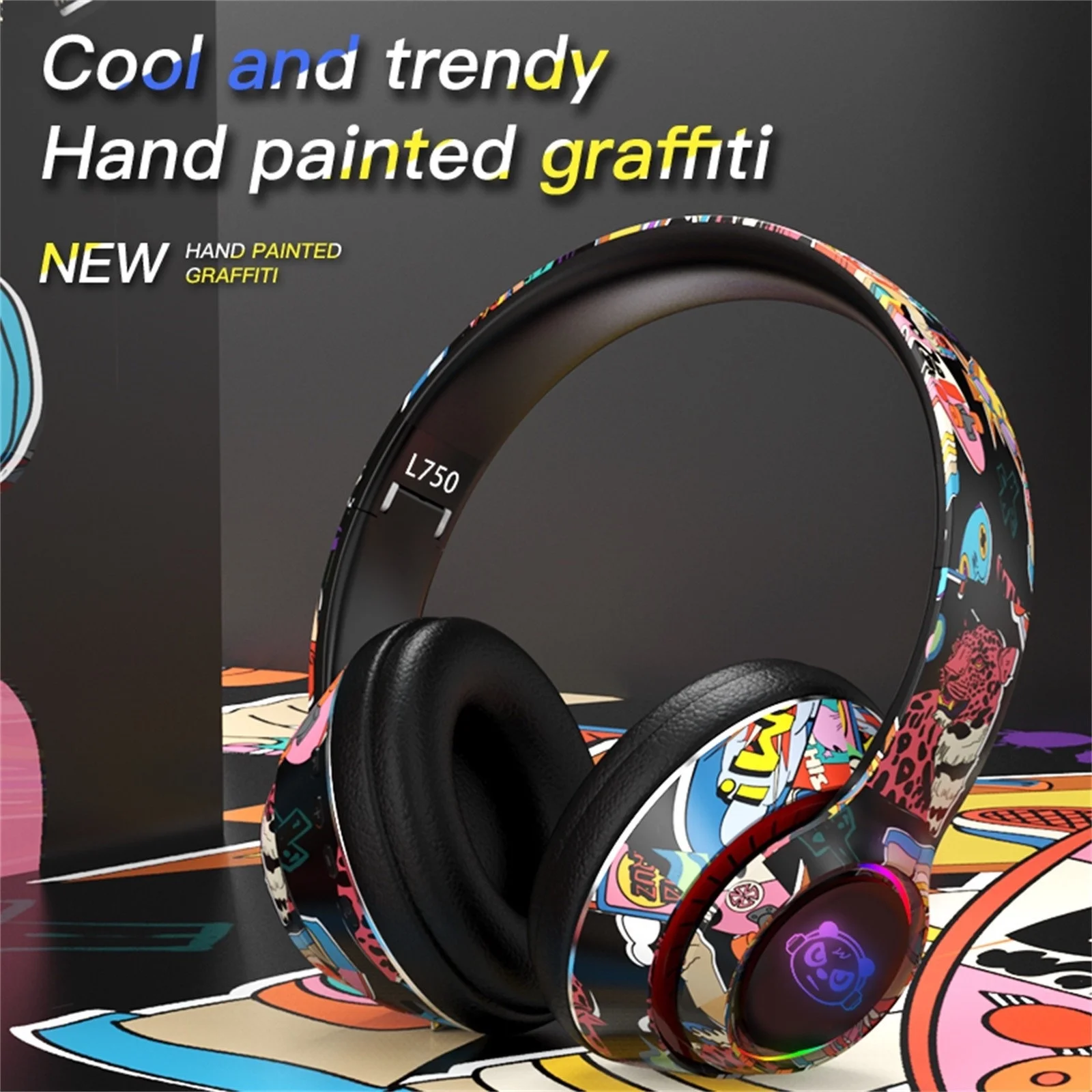 🎧 Casque Bluetooth Stéréo Sans Fil – Polyvalent - Graffiti Artisanal P35 - Édition Limitée | Gaming, Sport, Travail & Voyage 7 - CHAPCHAP Africa - CHAPCHAP Africa