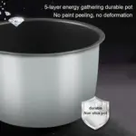 Cuiseur à Riz Multifonction 5 L - 6 Fonctions de Cuisson, Marmite Antiadhésive, Compact et Pratique pour 1 à 3 Personnes, Facile à Nettoyer, Portable et Efficace – Image 6