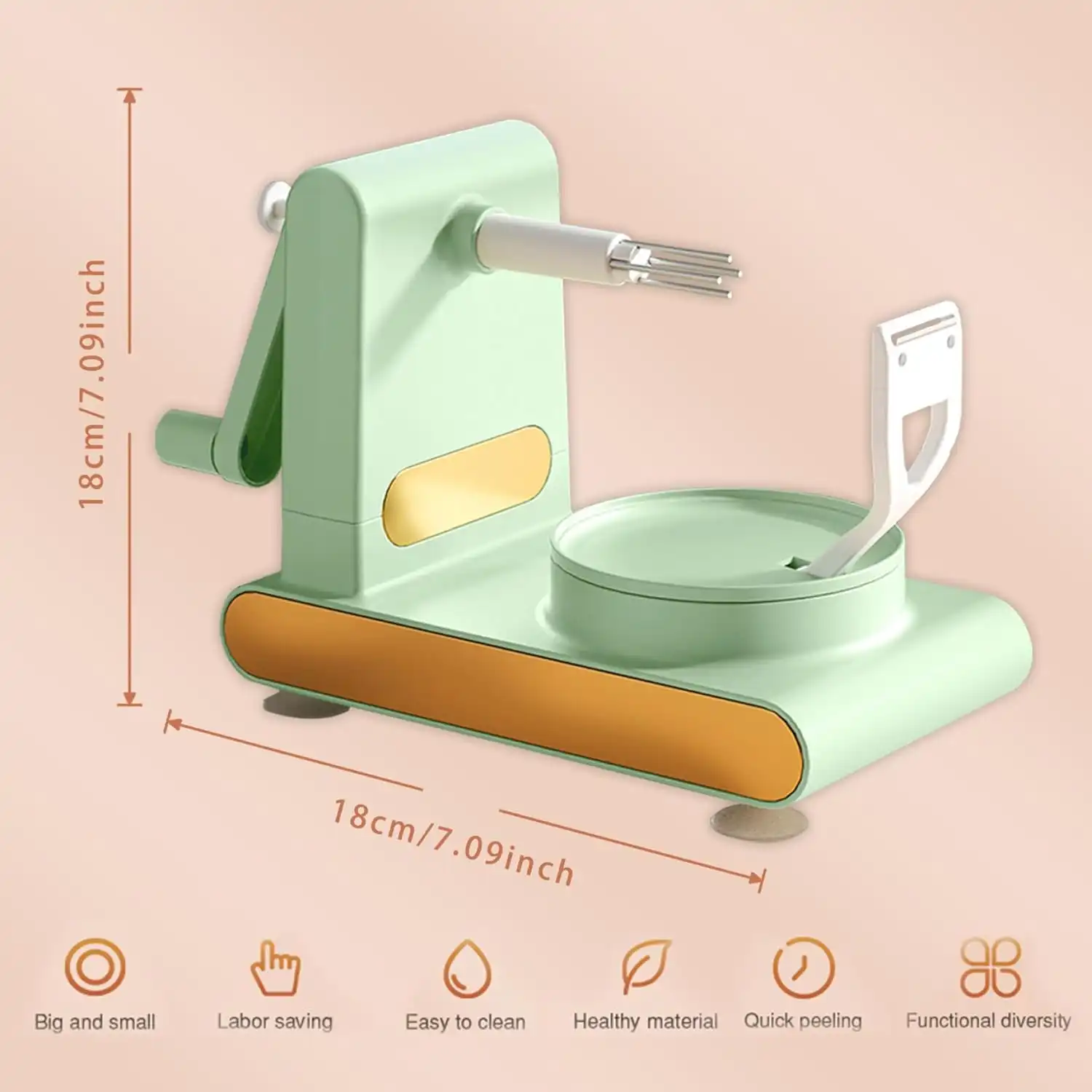 Éplucheur Multifonction pour Cuisine - Éplucheur Rotatif Multifonction – Pour Fruits & Légumes | Peeling Machine 360° 3 - CHAPCHAP Africa - CHAPCHAP Africa