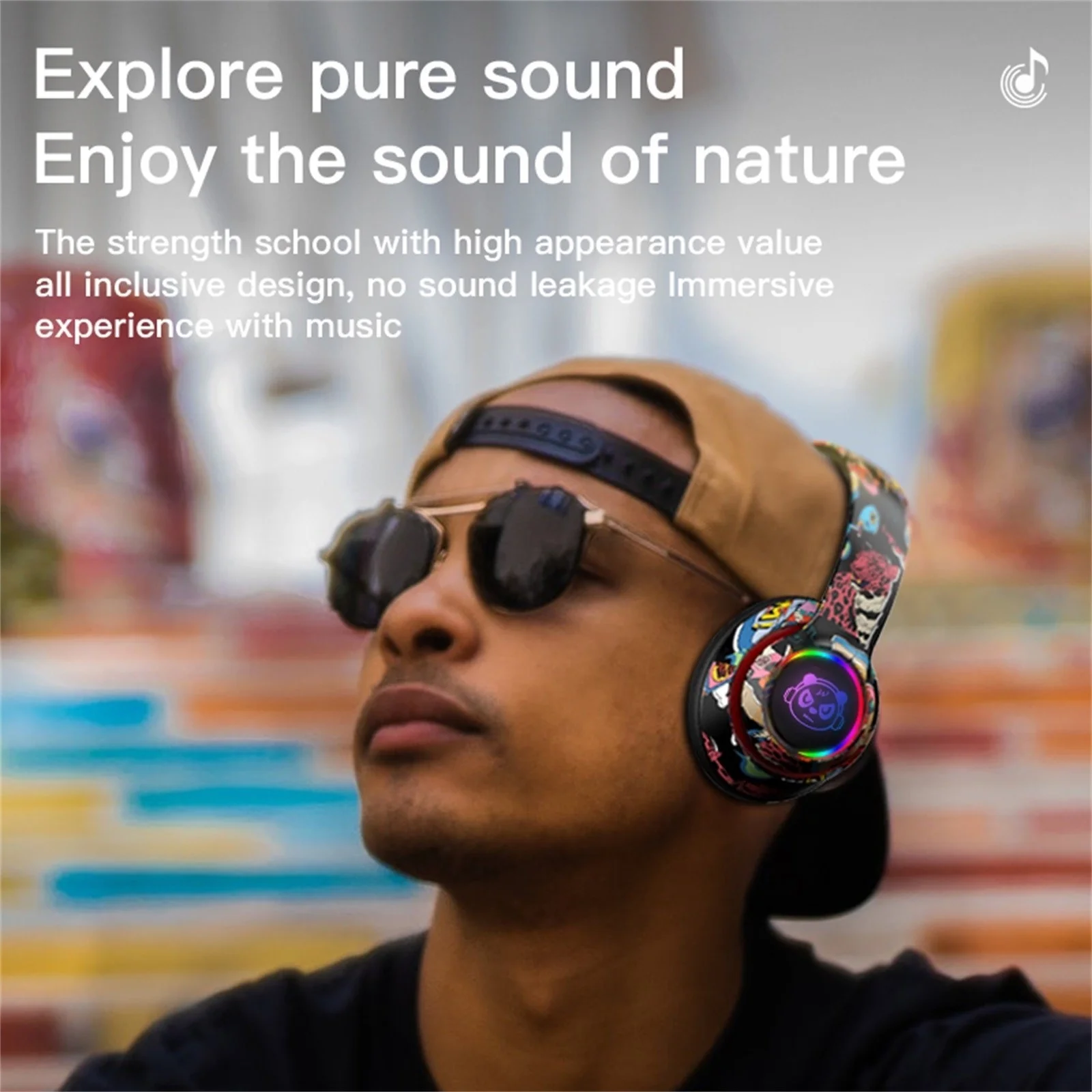 🎧 Casque Bluetooth Stéréo Sans Fil – Polyvalent - Graffiti Artisanal P35 - Édition Limitée | Gaming, Sport, Travail & Voyage 1 - CHAPCHAP Africa - CHAPCHAP Africa