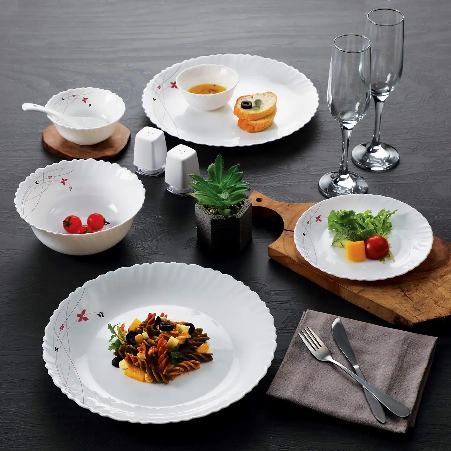 Ensemble Cristal Émaillé Brad Series - Lot de 5 Pièces | Élégance et Raffinement pour votre Table 1 - CHAPCHAP Africa - CHAPCHAP Africa