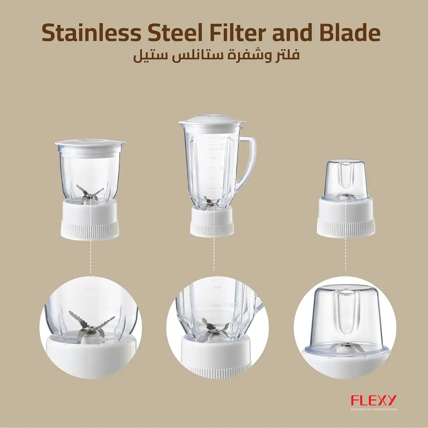 Extracteur de Jus 4 en 1 Professionnel - Ensemble Complet - Mixeur & Moulin 4-en-1 – 400W | Blender Multifonction pour Cuisine – Blanc 6 - CHAPCHAP Africa - CHAPCHAP Africa