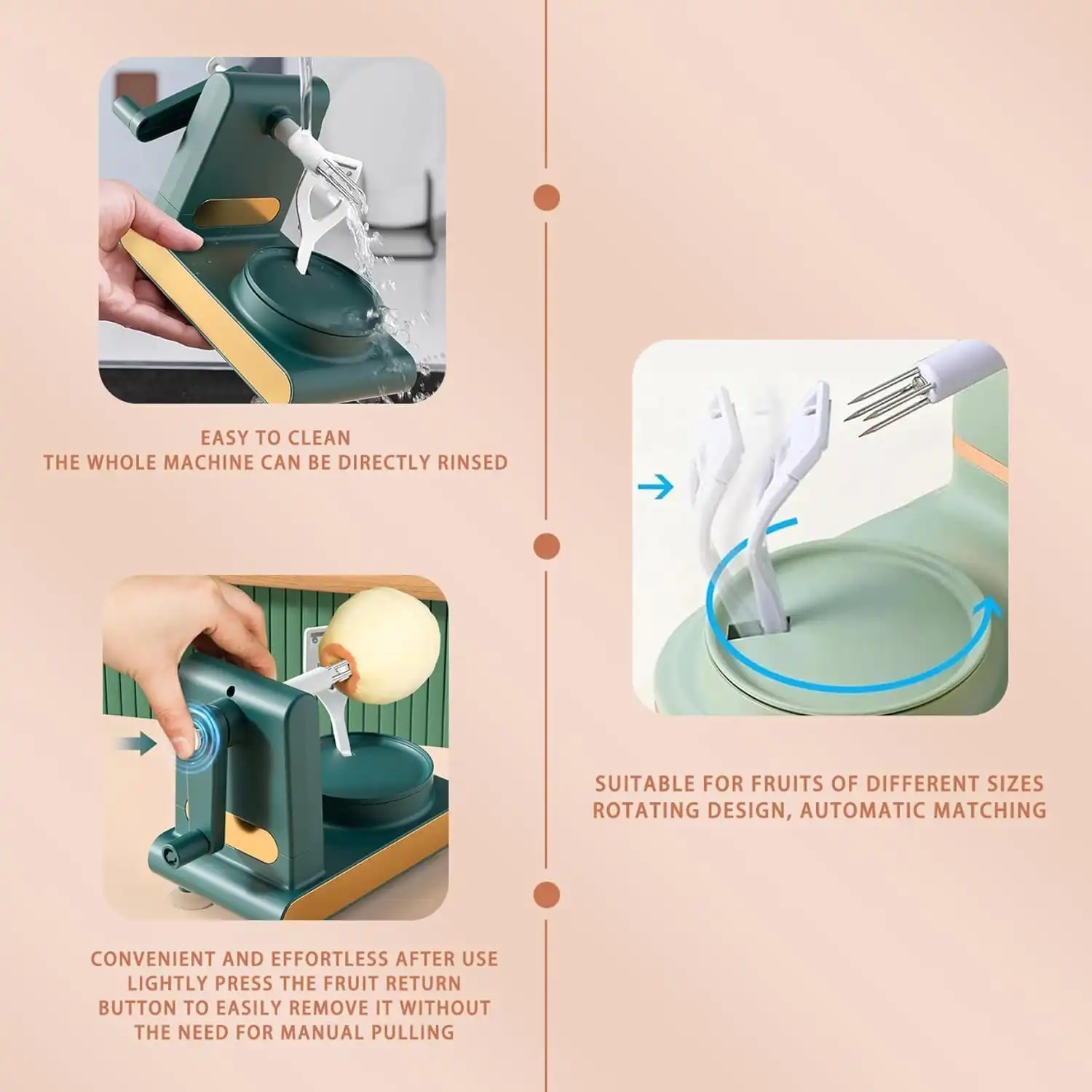 Éplucheur Multifonction pour Cuisine - Éplucheur Rotatif Multifonction – Pour Fruits & Légumes | Peeling Machine 360° 2 - CHAPCHAP Africa - CHAPCHAP Africa