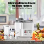 Extracteur de Jus 4 en 1 Professionnel - Ensemble Complet - Mixeur & Moulin 4-en-1 – 400W | Blender Multifonction pour Cuisine – Blanc