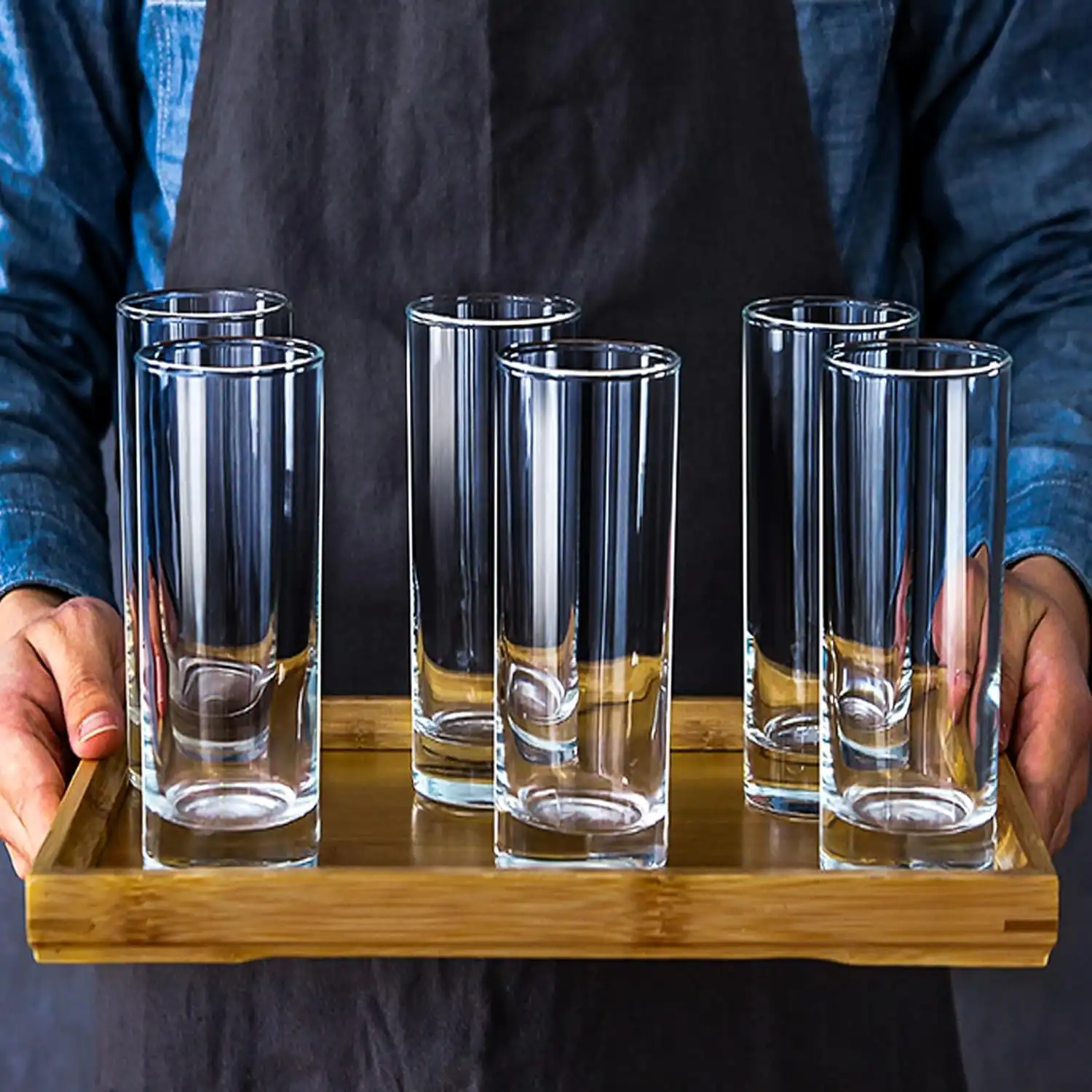 Grand Verre à Eau Lisse - Élégance et Fonctionnalité - Verres Hauts Polyvalents pour Bière, Jus, Cocktails et Boissons - Lot de 6 5 - CHAPCHAP Africa - CHAPCHAP Africa
