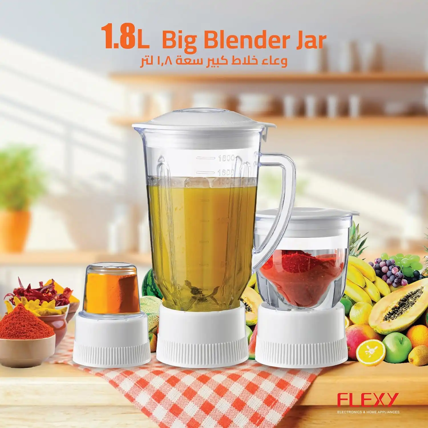 Extracteur de Jus 4 en 1 Professionnel - Ensemble Complet - Mixeur & Moulin 4-en-1 – 400W | Blender Multifonction pour Cuisine – Blanc 1 - CHAPCHAP Africa - CHAPCHAP Africa