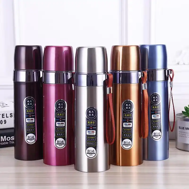 Bouteille Isotherme Inox 500 ml – Double Paroi avec Gobelet | Thermos Étanche pour Boissons Chaudes & Froides 1 - CHAPCHAP Africa - CHAPCHAP Africa