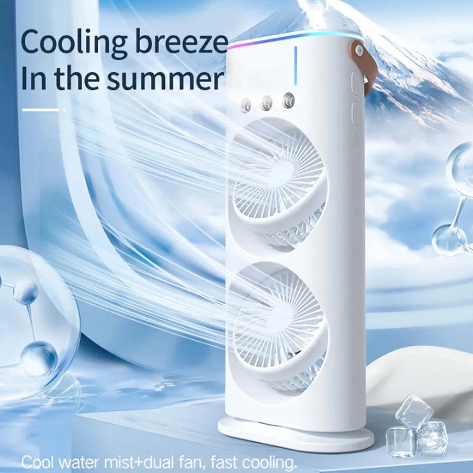 Mini Ventilateur Brumisateur avec Télécommande | Ventilateur Portable à Double Pulvérisation | Refroidisseur d’Air de Bureau & Voyage 2 - CHAPCHAP Africa - CHAPCHAP Africa