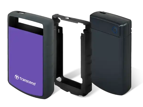 Transcend StoreJet 25H3 – Disque Dur Externe Portable Antichoc – USB 3.1 Gen 1 – 1 To / 2 To / 4 To – Violet ou Bleu Marine 5 - CHAPCHAP Africa - CHAPCHAP Africa