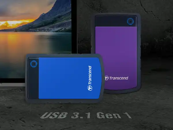 Transcend StoreJet 25H3 – Disque Dur Externe Portable Antichoc – USB 3.1 Gen 1 – 1 To / 2 To / 4 To – Violet ou Bleu Marine 1 - CHAPCHAP Africa - CHAPCHAP Africa