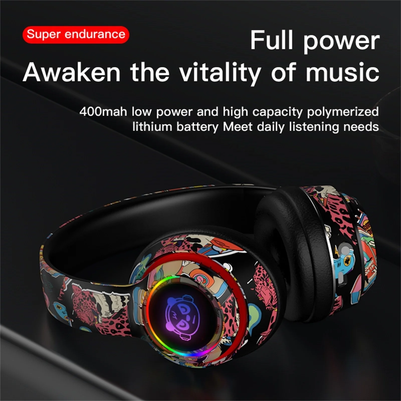 🎧 Casque Bluetooth Stéréo Sans Fil – Polyvalent - Graffiti Artisanal P35 - Édition Limitée | Gaming, Sport, Travail & Voyage 2 - CHAPCHAP Africa - CHAPCHAP Africa